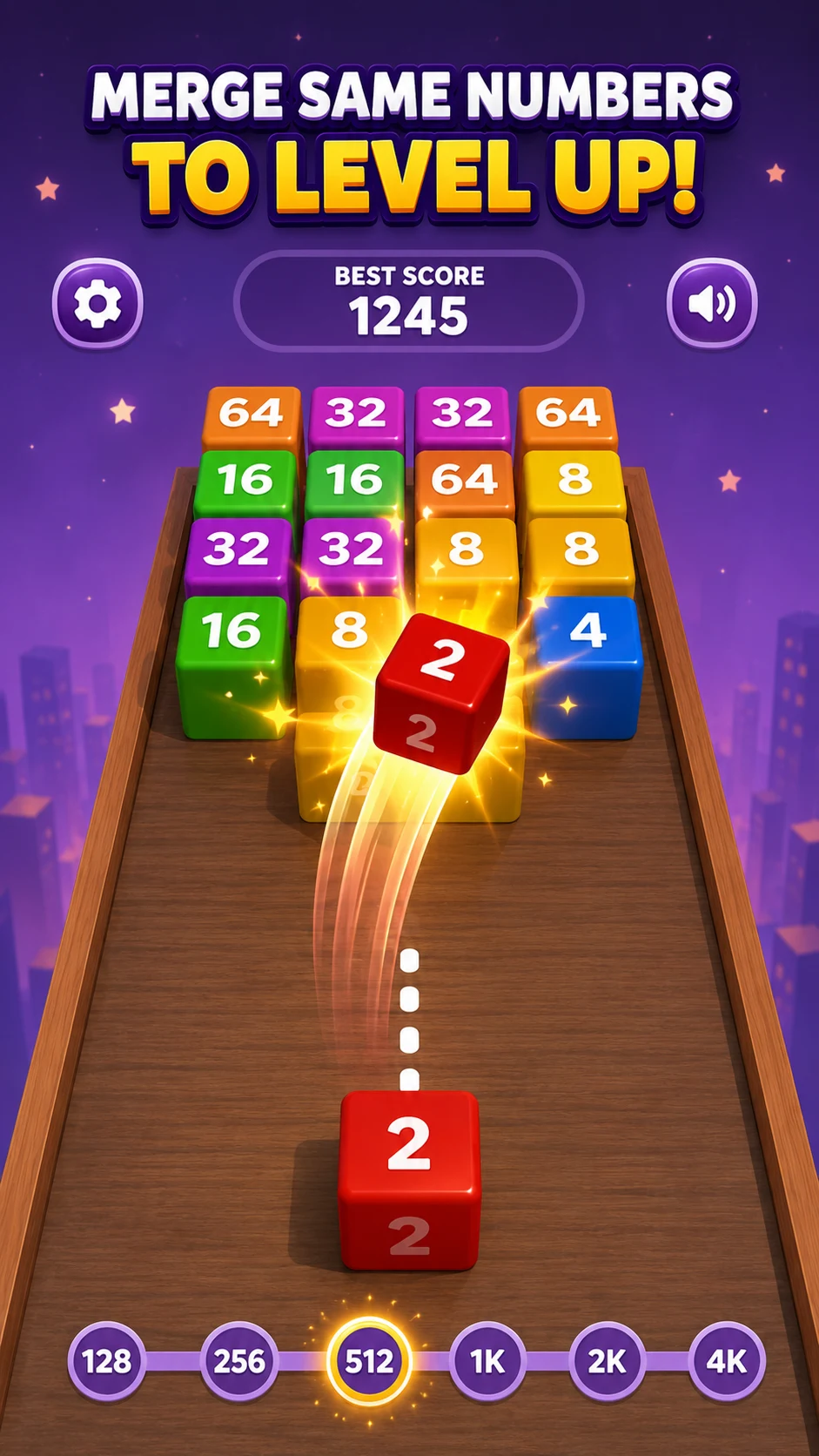 Cube Chain 2048 : Merge 3D screenshot